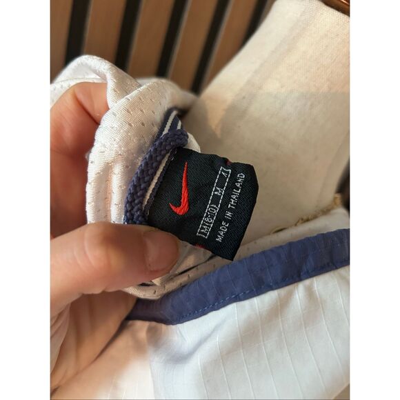 Nike vintage 1/4 zip hooded windbreaker style jacket m white striped Y2K - Picture 7 of 7